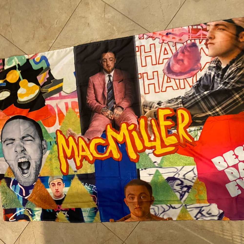 Mac Miller Flag, Room Decoration, Wall Hanging, Tapestry